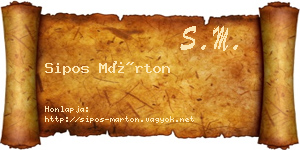 Sipos Márton névjegykártya